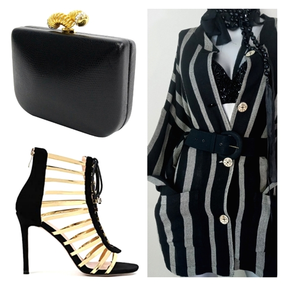 Lagenlook Oversized Pinstripe Asian Girl Wooden Buttons Shacket Relaxed Dress - Picture 11 of 11